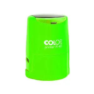 Круглая печать Colop R40 неоновый зеленый