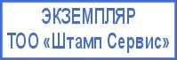 Макет оттиска Экземпляр ТОО 38х14 — жирный шрифт для документов